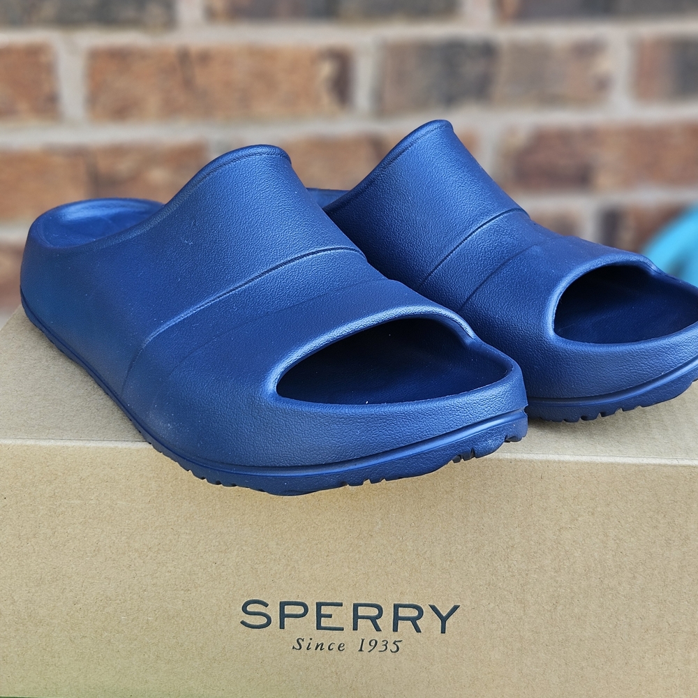 Sperry Women's Navy Blue Float Slide Flat Sandals